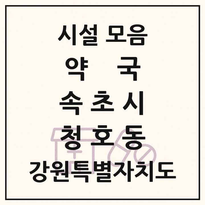 강원특별자치도 속초시 청호동 약국 목록